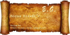 Bozsa Olivér névjegykártya